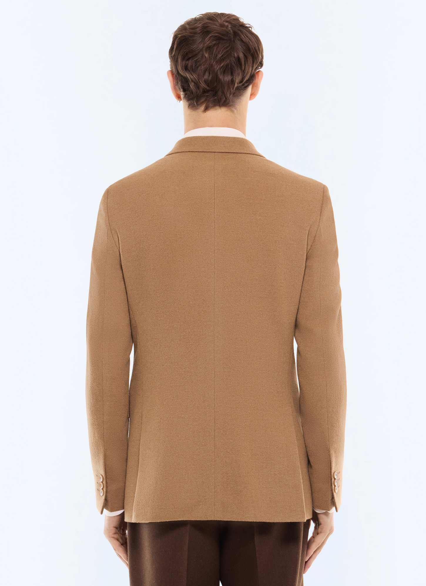 Men's main fabric: 50% camel, 50% woolunder collar: 80% polyester, 20% viscosebody lining: 100% viscosesleeve lining: 57% viscose, 41% acetate, 2% cupro worker jacket Fursac - V3LENY-LV02-A011